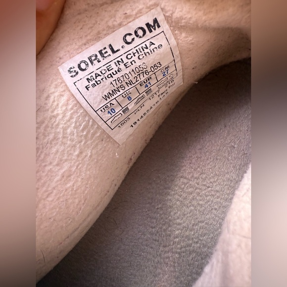 Sorel Whitney II Pink Grey Snow Water Proof Outdoor Hiking Rain Boots Size 10 - Picture 13 of 16